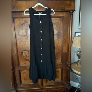 NWT Bellambra- Black Linen Dress- *Flawed. Size S
